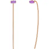 Glanzstücke Boucles d'oreilles or rose / violet