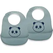 Nuuroo Alfie silicone bib - 2 pack - Lead