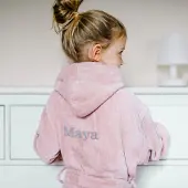 Yoursurprise Peignoir enfant personnalisé - Rose - 4/6 ans
