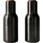 Audo Copenhagen Bottle Grinder Lot de 2 Bronzed Brass|Walnut