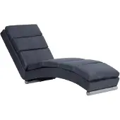 vidaXL Chaise longue Gris aspect daim