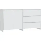 vidaXL Sideboard 2 pcs. blanc bois composite
