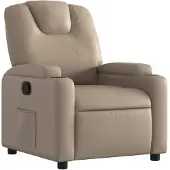 vidaXL Fauteuil relax cappuccino brun similicuir