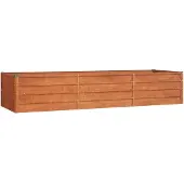 vidaXL Lit surélevé rouillé 240x80x45 cm acier corten