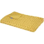 Atmosphera Plaid Ocre en Fourrure bouclée 120 x 160 cm