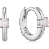 Ania Haie Boucles d’oreilles Opal Cabochon Huggie en argent