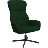 vidaXL Fauteuil relax vert foncé velours