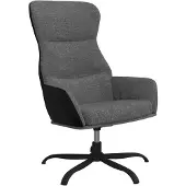 vidaXL Chaise de relaxation Gris clair Tissu