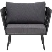 Bloomingville Chaise longue Pavone noir
