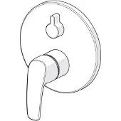 Hansa Hansapinto Set de finition pour baignoire + douche, mono levier/poignée