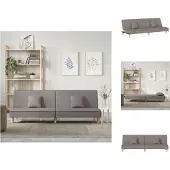 vidaXL Canapé-lit taupe tissu