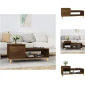vidaXL Table basse marron imitation chêne 100x50x45 cm Bois composite