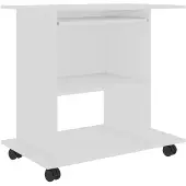 vidaXL Bureau blanc 80x50x75 cm bois composite