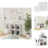 vidaXL Armoire à chaussures d’entrée blanc brillant bois ingénierie