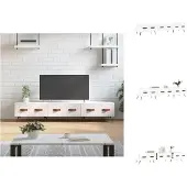 vidaXL Armoire TV blanc brillant 150x36x30 cm Bois composite