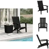 vidaXL Chaise de jardin Adirondack Noir Polypropylène