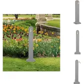 vidaXL Réservoir de jardin avec robinet Gris clair Aspect de pierre