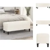 vidaXL Banc Crème 100x35x41 cm Similicuir