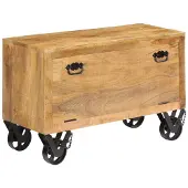 vidaXL Armoire à chaussures 86 x 35 x 55 cm bois massif mangue