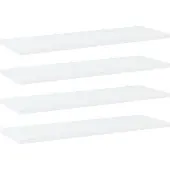 vidaXL Panneaux de bibliothèque 4 pcs blanc bois d’ingénierie