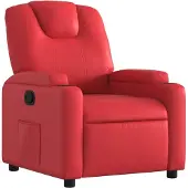 vidaXL Fauteuil relax rouge similicuir