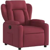 vidaXL Fauteuil relax rouge vin Tissu