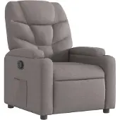 vidaXL Fauteuil relax Taupe Tissu