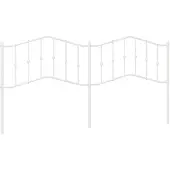 vidaXL Tête de lit de rechange en métal blanc 193 cm