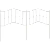 vidaXL Tête de lit métal blanc 160 cm