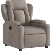 vidaXL Fauteuil relax Taupe Tissu