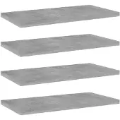 vidaXL Panneaux de bibliothèque 4 pcs gris béton bois d’ingénierie