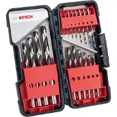 Bosch 2608577350 - Set 18 Pièces Foret Hélicoïdal HSS PointTeQ ToughBox
