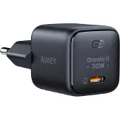 Aukey Adaptateur de charge Pa-B1L, Usb-C, 30W (Noir)