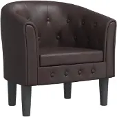 vidaXL Chaise cabriolet marron similicuir