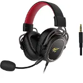 Havit H2008D Gaming Headset with minijack, Filaire, Gaming, 20 - 20000 Hz, Casque, Noir, Rouge