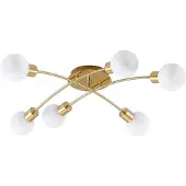 LINDBY Plafonnier , Agmar, dimmable, Or / laiton, Salon / séjour, Métal, Moderne