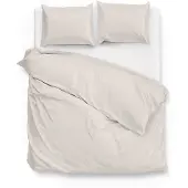Zo! Home - Housse de couette Satinado - Literie unie - 240x220 - 100% Eco coton satin - Blanc cassé