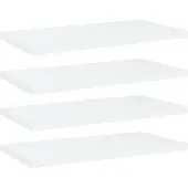 vidaXL Panneaux de bibliothèque 4 pcs blanc bois d’ingénierie