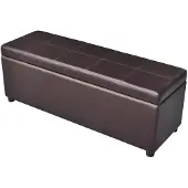 vidaXL Banc long de rangement bois marron