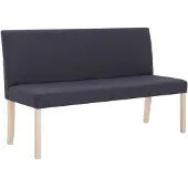 vidaXL Banc 139,5 cm Gris foncé Polyester