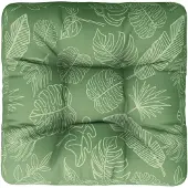 vidaXL Coussin de palette motif de feuilles 60x60x12 cm tissu