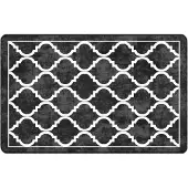 vidaXL Tapis lavable noir et blanc 190x300 cm antidérapant