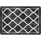 vidaXL Tapis lavable noir et blanc 160x230 cm antidérapant