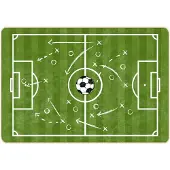 vidaXL Tapis enfant 160x230cm terrain de football antidérapant lavable