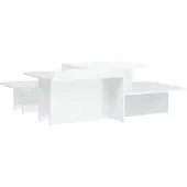 vidaXL Tables basses 2 pcs. Blanc brillant Matériau dérivé du bois