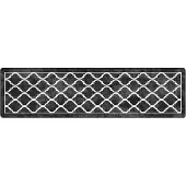 vidaXL Tapis lavable noir et blanc 80x300 cm antidérapant