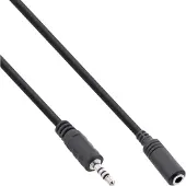 InLine Câble jack adaptateur 4 broches. 2,5mm prise - 4 broches. 3,5mm prise femelle