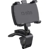 SBS Support voiture pivotant avec clip pour téléphones jusqu'à 7 pouces, Support pour smartphone, Noir