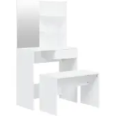 vidaXL Ensemble de coiffeuse blanc 74,5x40x141 cm
