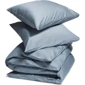 Yumeko - Parure de lit - Satin De Coton - 240x220 - Bleu